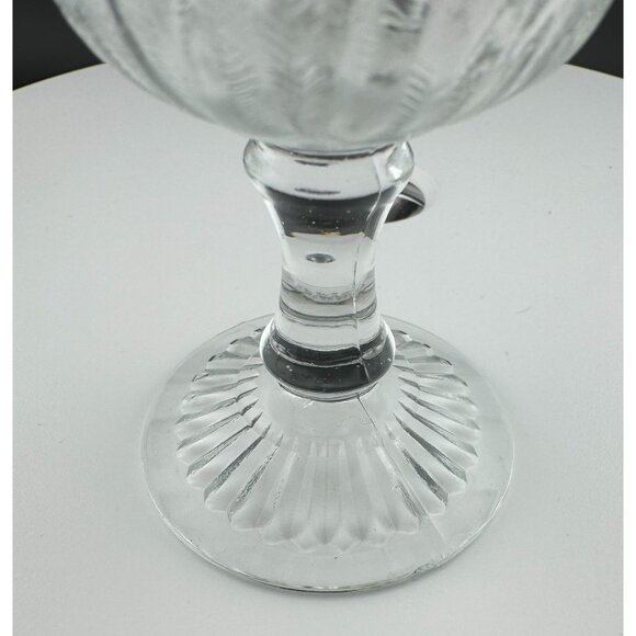 Jeannette Glass Iris and Herringbone Glass Wine Goblets - Set Of 5 - Picture 2 of 6